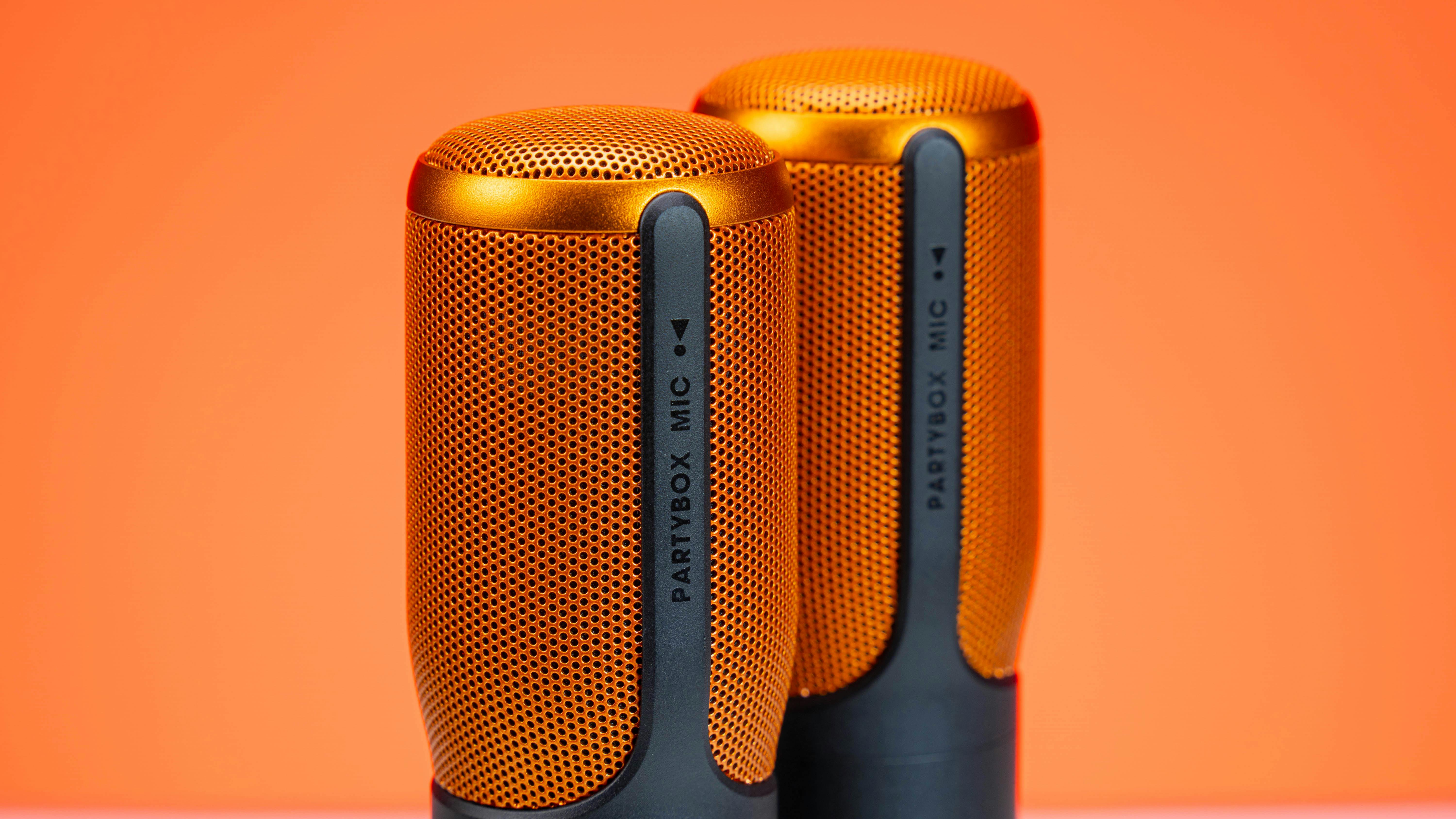 Voice actor recording at microphone